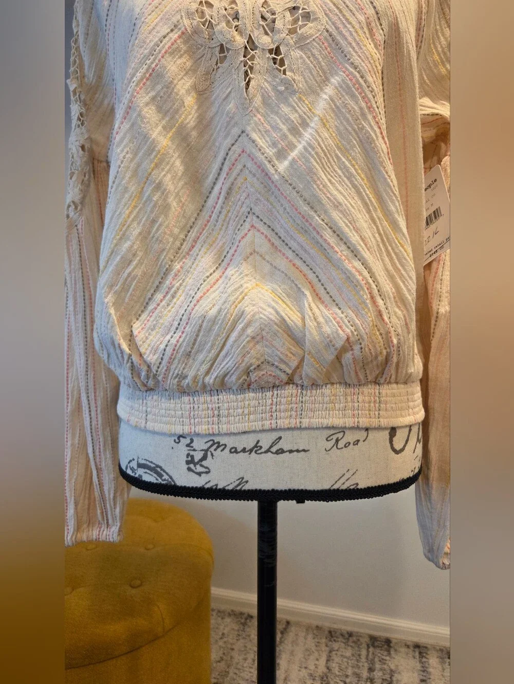 Free People cream peasant